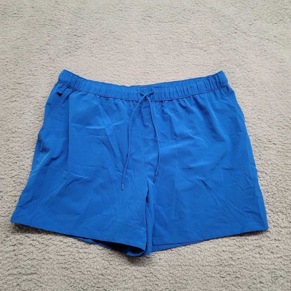 Reel Legends Shorts Womens PL Blue Swim Surf Outdoors Casual Zip Pockets Stretch